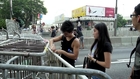 Hong Kong Children Take Advantage of Abandoned Thoroughfares