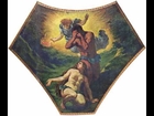 Palais Bourbon painting in the dome of theology scene: Adam and Eve - Eugène Ferdinand Victor Delacr