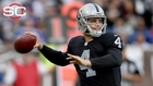 Carr injures finger on throwing hand