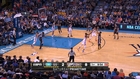 Curry goes behind-the-back over Durant for 3