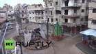 Syria: War-torn Homs conjures Christmas cheer amidst rubble