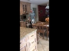 Dad experiments with dog's tail