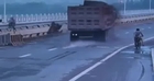 Truck Smashes Through Bridge's Height Barrier
