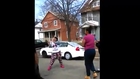 Crazy female fight ends with woman getting ran over