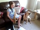 Dog Does Not Like the Saxophone