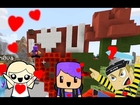 Minecraft Valentines Building Competition Challenge with Hannah Carr and Ethan Coy