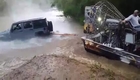 Jeep Pulled Out Of River By Airboat