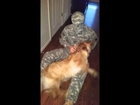 Golden Retriever Welcomes Home Soldier
