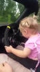 Parents take toddler drifting in their car