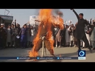 Trump effigy goes up in flames in Afghanistan