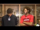 Brook Lopez and Robin Lopez master class in Perm, Russia