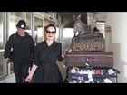 CUTE CAT ALERT! Dita Von Teese Gives Her Cat Aleister A Ride At LAX
