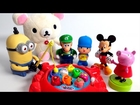 Mini Fishing Game Toy Review w/ The Minions Pocoyo Peppa Pig Mickey Mouse Luigi Rilakkuma