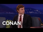 Evan Peters Accidentally Showed Jessica Lange His Junk  - CONAN on TBS