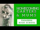 Pasadena Homecoming Mums | Green and White Football Garters for Texas High Schools