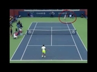 Bulgarian tennis player Dimitrov's tennis ball crash Ball boy centered right there!