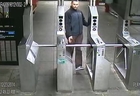 Surveillance video of Bronx subway assault suspect -NYPD is looking for a male 'white' (huh?)