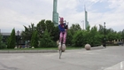 Unicyclist Plays the 1812 Overture on a Flaming Bagpipe