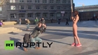Germany: Swiss artist stages naked protest in Cologne after NYE assaults