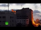 Dramatic: Apartment block collapses in Gaza after Israeli strikes