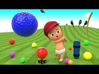 Crazy Baby Mini Golf Fun Game Play - Learn Colors for Children with Golf Balls 3D Kids Educational