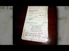 Waitress  Customers left racist note, no tip