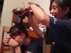 college girls hair shave