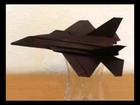 origami F22 Raptor and F35 Lightning II plane