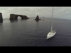 Sailing around Anacapa Arch Rock (and flying Phantom 2)