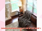 Best Home Fashion Pearl Finn Raccoon Faux Fur Lounge Throw Blanket 58 x 60 - TR