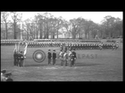 Major General Hugh A Drum reviews cadets during their first review of the season ...HD Stock Footage