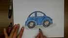 Drawing:  How to Draw a VW Beetle Step by Step - Volkswagen Punch Buggy, Slug Bug Punchbuggy