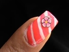 Candy Cane Nails - Neon nail polish designs