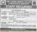 Cmh-Lahore-Medical-College-&-Institute-Of-Dentistry-Lahore-Jobs,15 June 2014