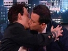 Johnny Depp Kisses Jimmy Kimmel