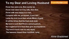 Anne Bradstreet - To my Dear and Loving Husband