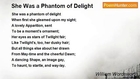 William Wordsworth - She Was a Phantom of Delight