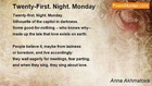 Anna Akhmatova - Twenty-First. Night. Monday