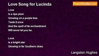 Langston Hughes - Love Song for Lucinda