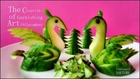 Art In Cucumber Swans - Fruit Vegetable Carving Garnish﻿ | Cucumber Sushi Garnish